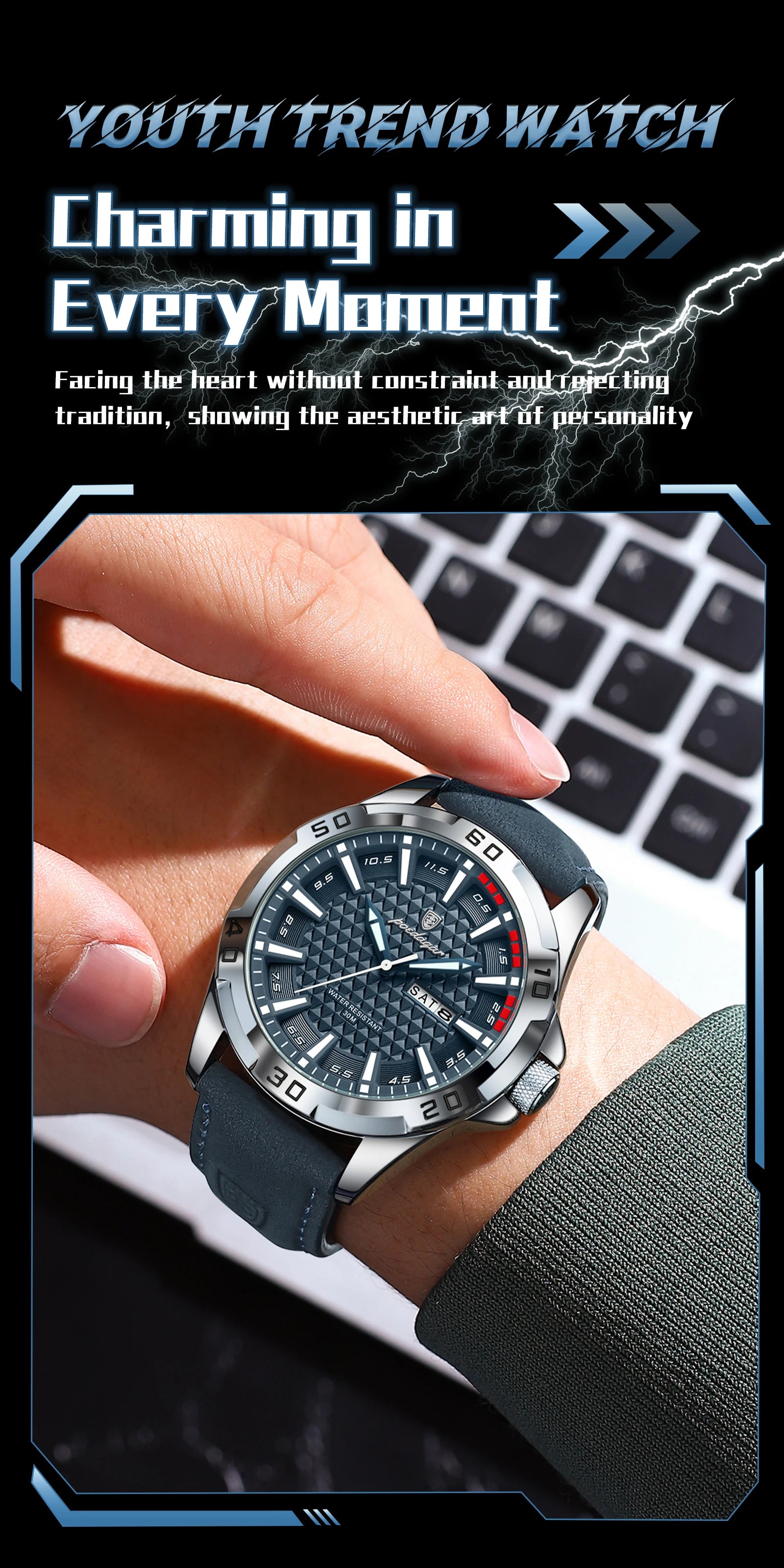 POEDAGAR Watch 895 – Timeless Elegance & Steel Robustness