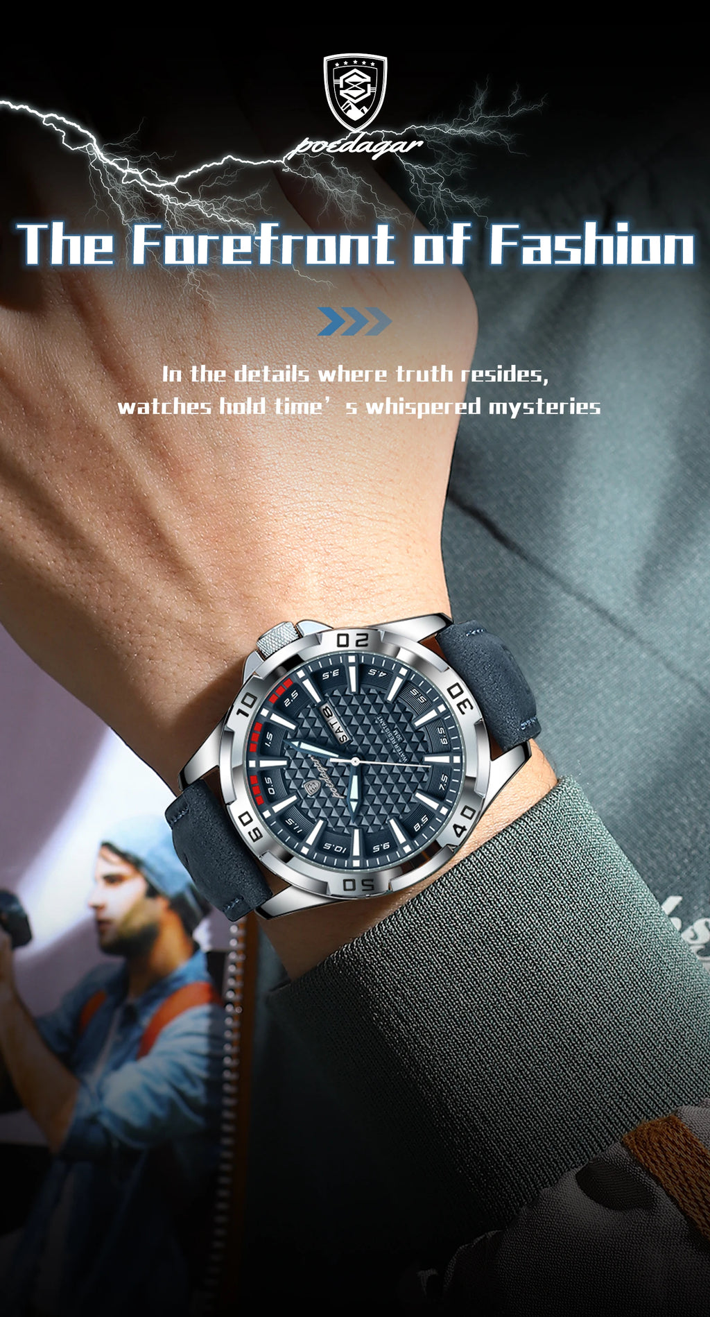 POEDAGAR Watch 895 – Timeless Elegance & Steel Robustness