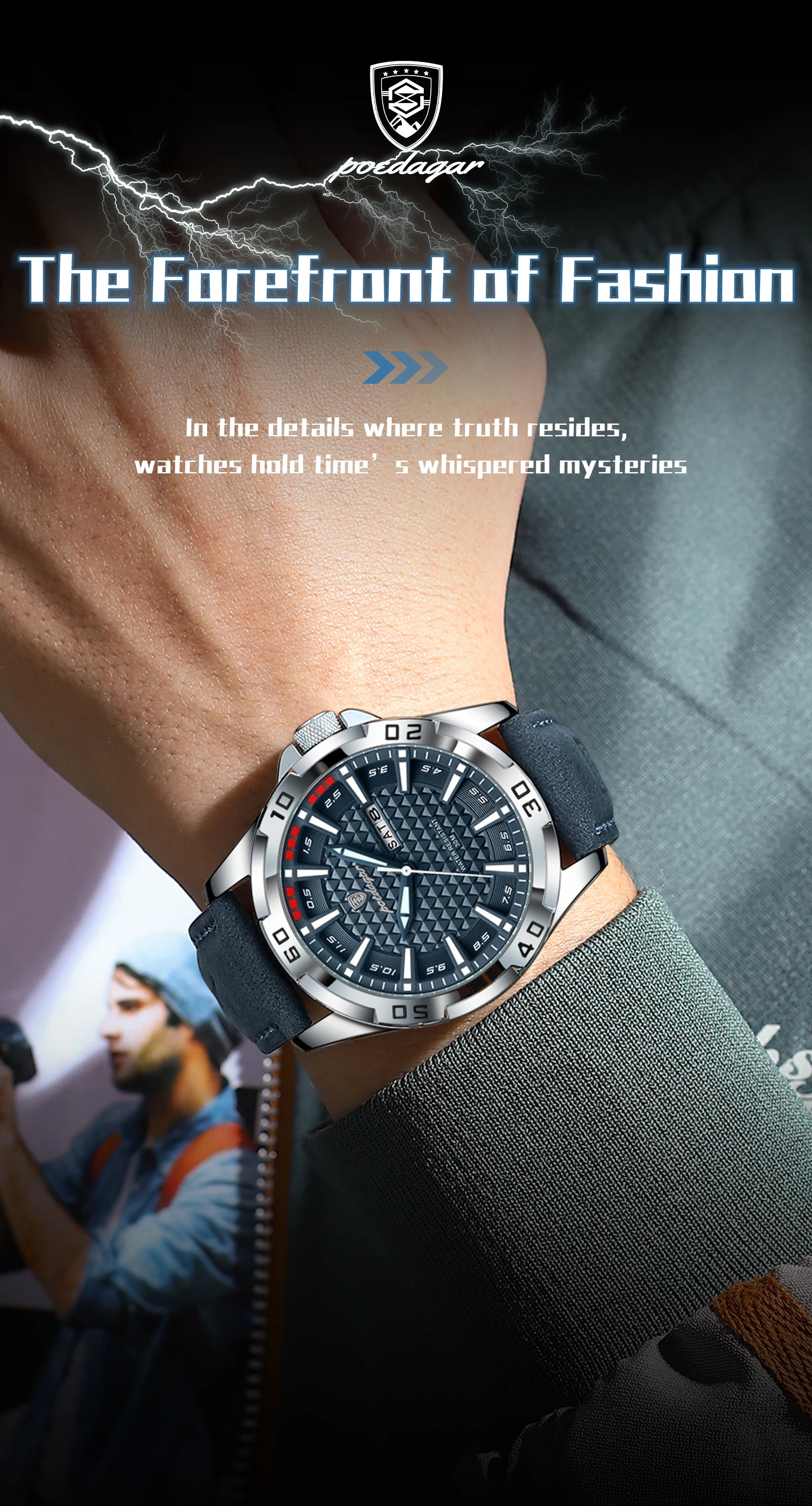 POEDAGAR Watch 895 – Timeless Elegance & Steel Robustness