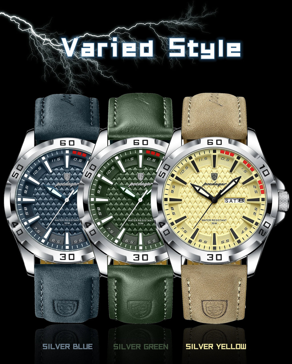 POEDAGAR Watch 895 – Timeless Elegance & Steel Robustness