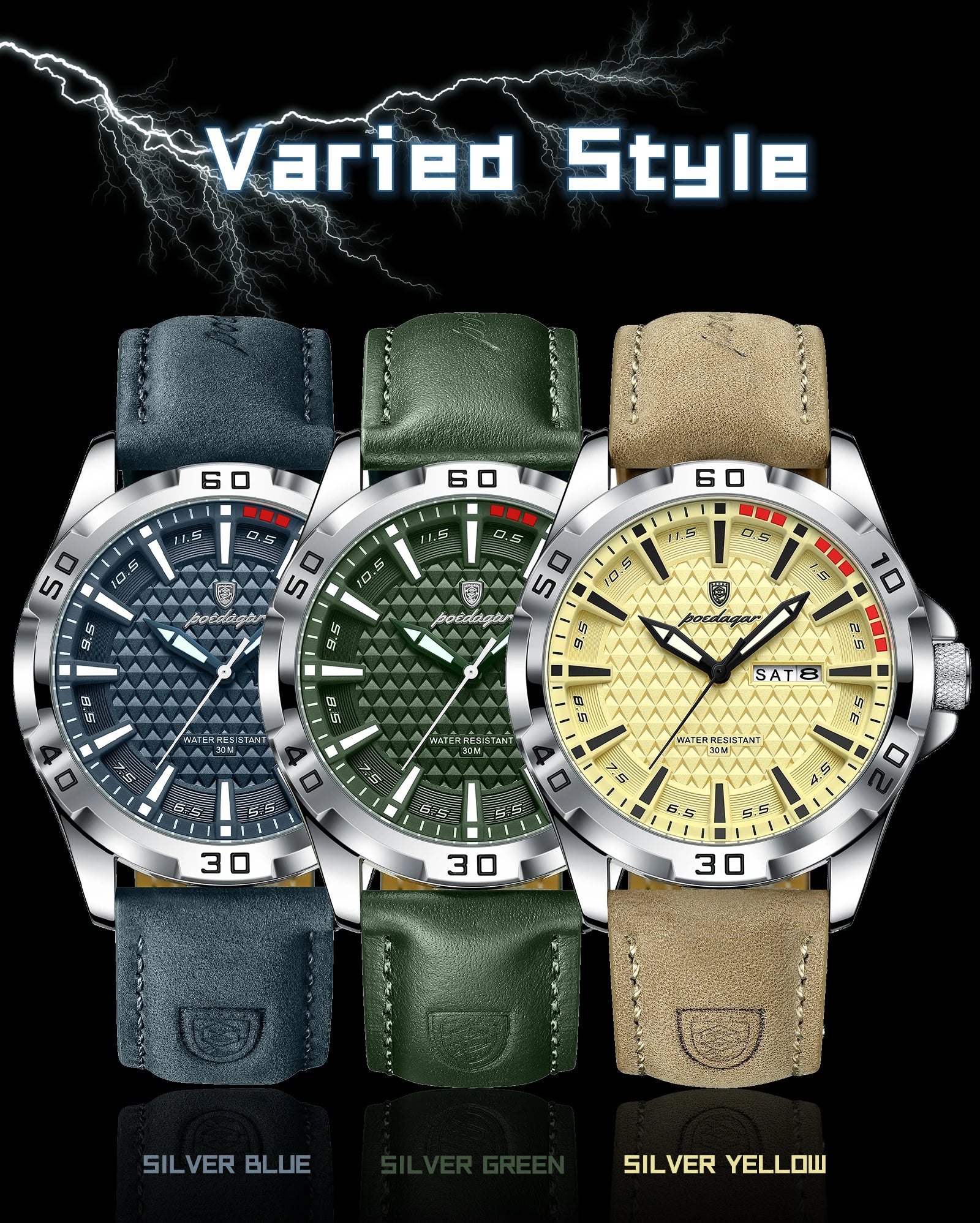 POEDAGAR Watch 895 – Timeless Elegance & Steel Robustness