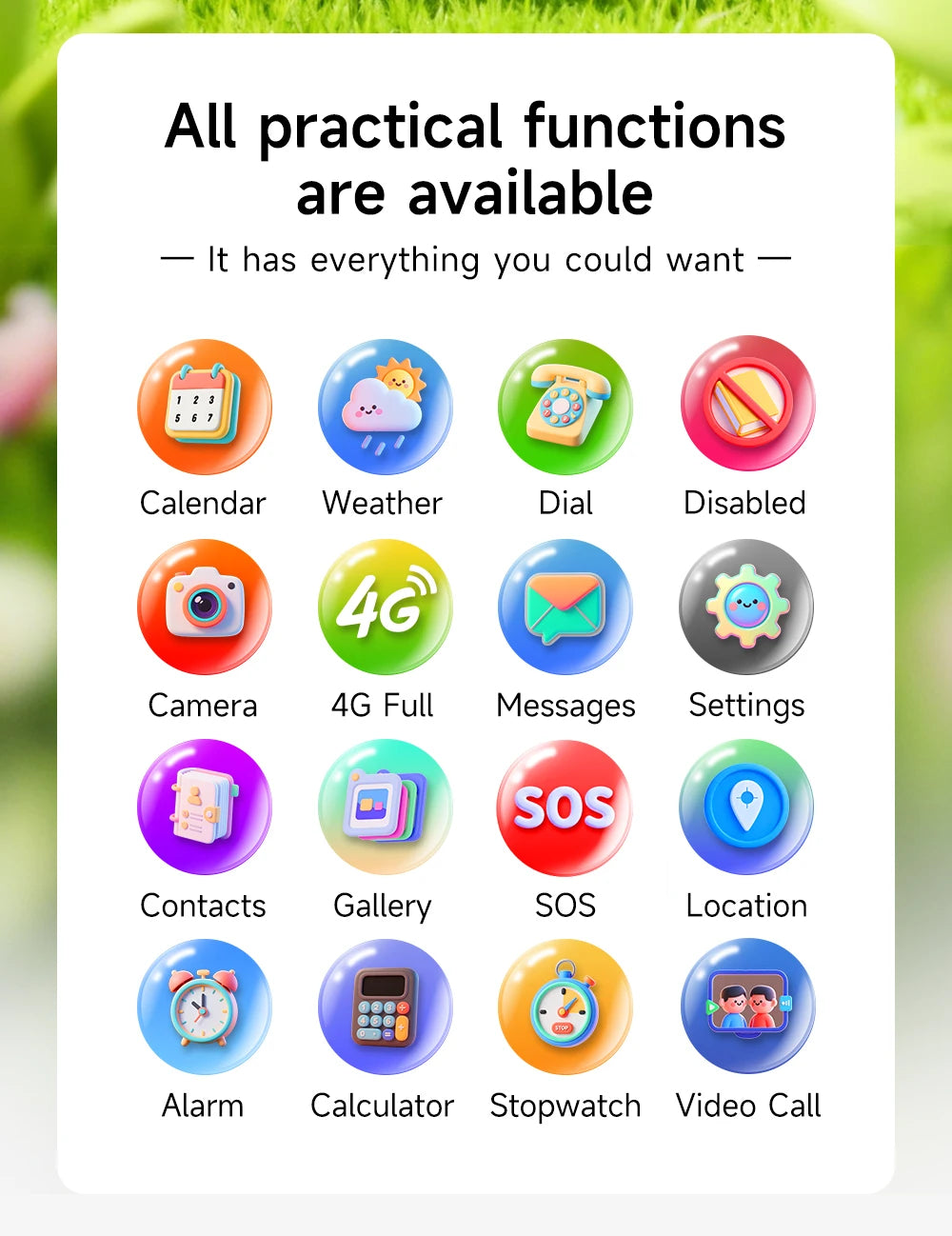 FIDI – Montre Connectée Enfant 4G GPS avec Vidéo-Appel & SOS