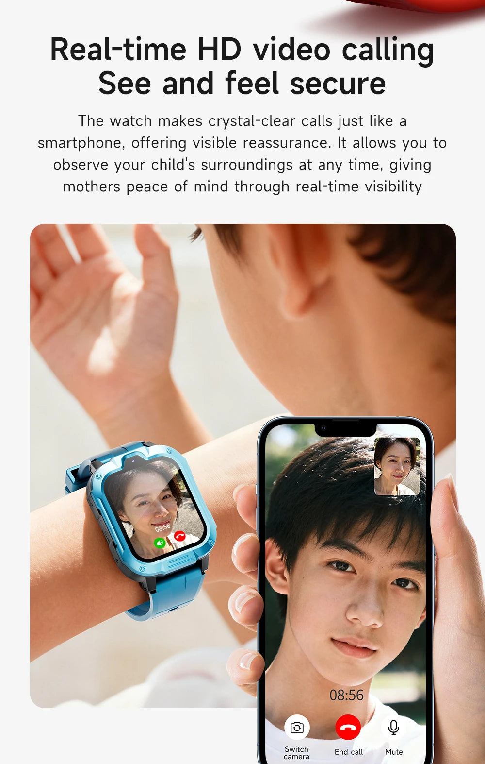 FIDI – Montre Connectée Enfant 4G GPS avec Vidéo-Appel & SOS