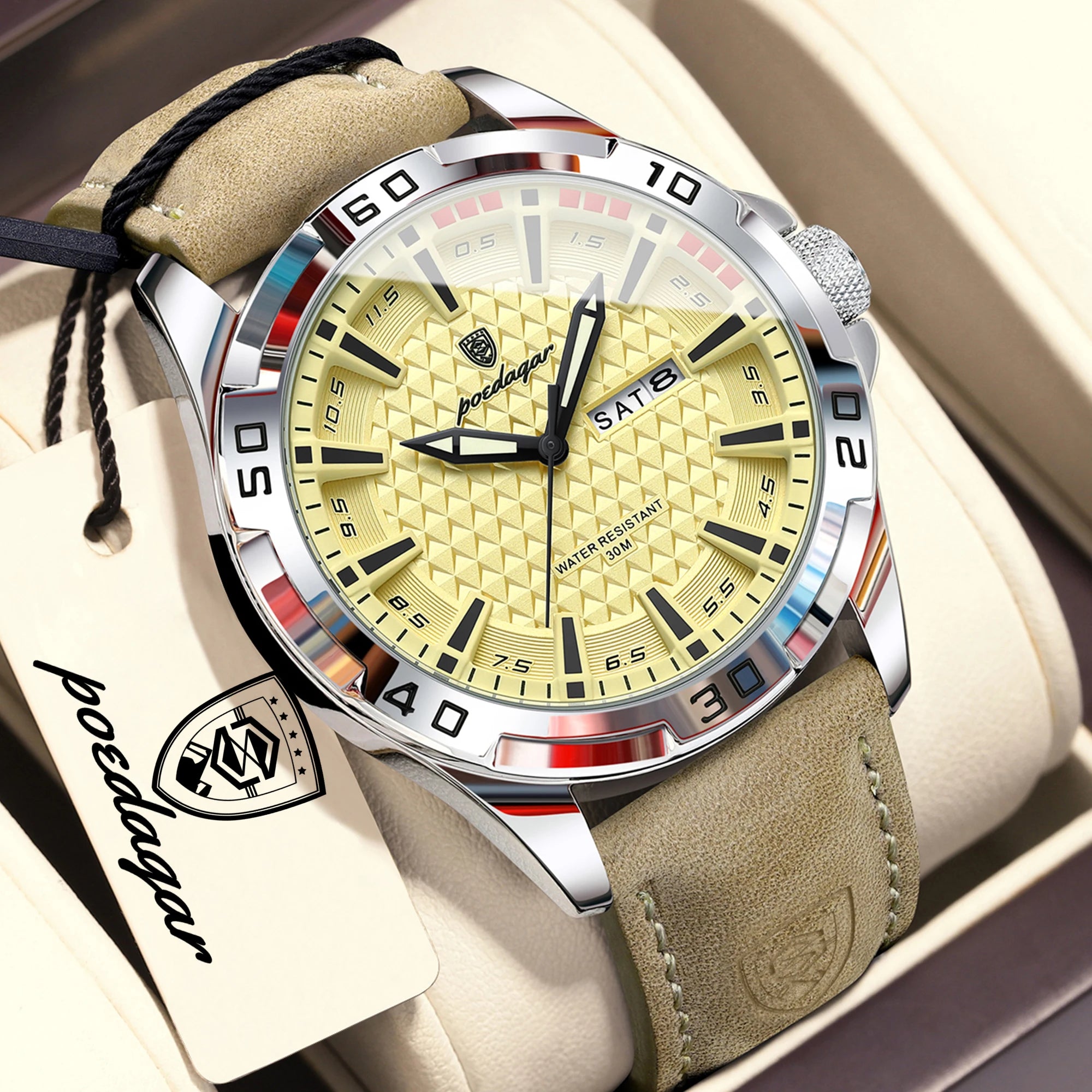 POEDAGAR Watch 895 – Timeless Elegance & Steel Robustness