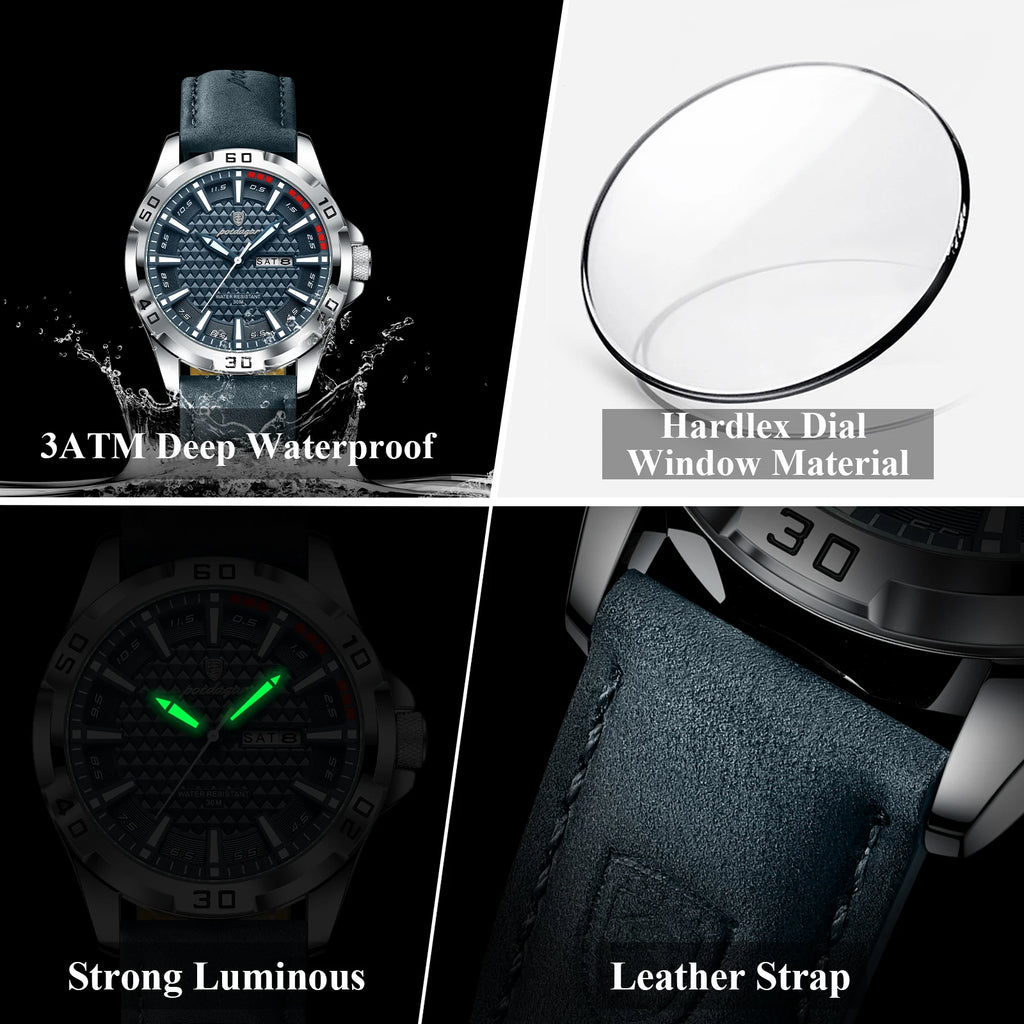 POEDAGAR Watch 895 – Timeless Elegance & Steel Robustness