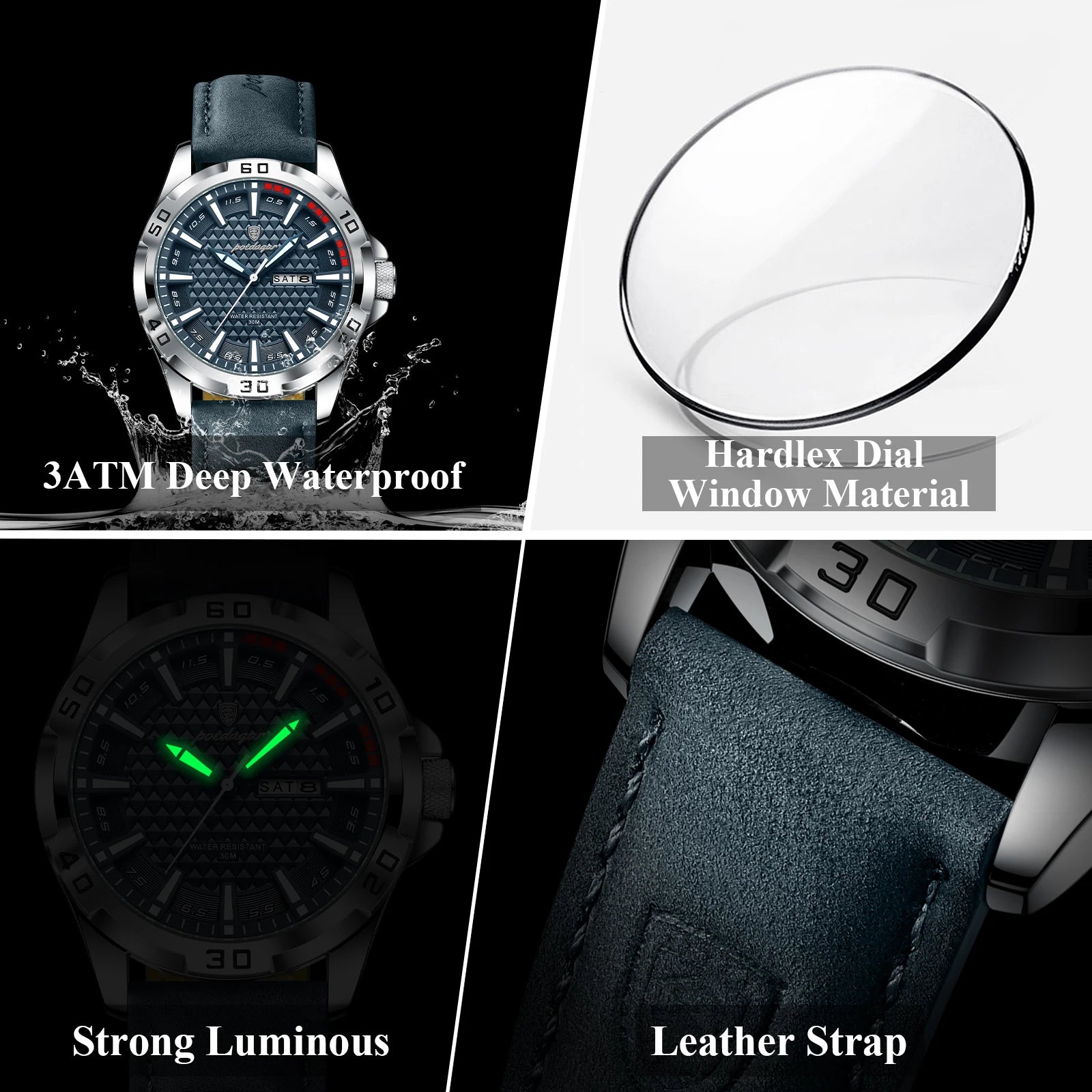 POEDAGAR Watch 895 – Timeless Elegance & Steel Robustness