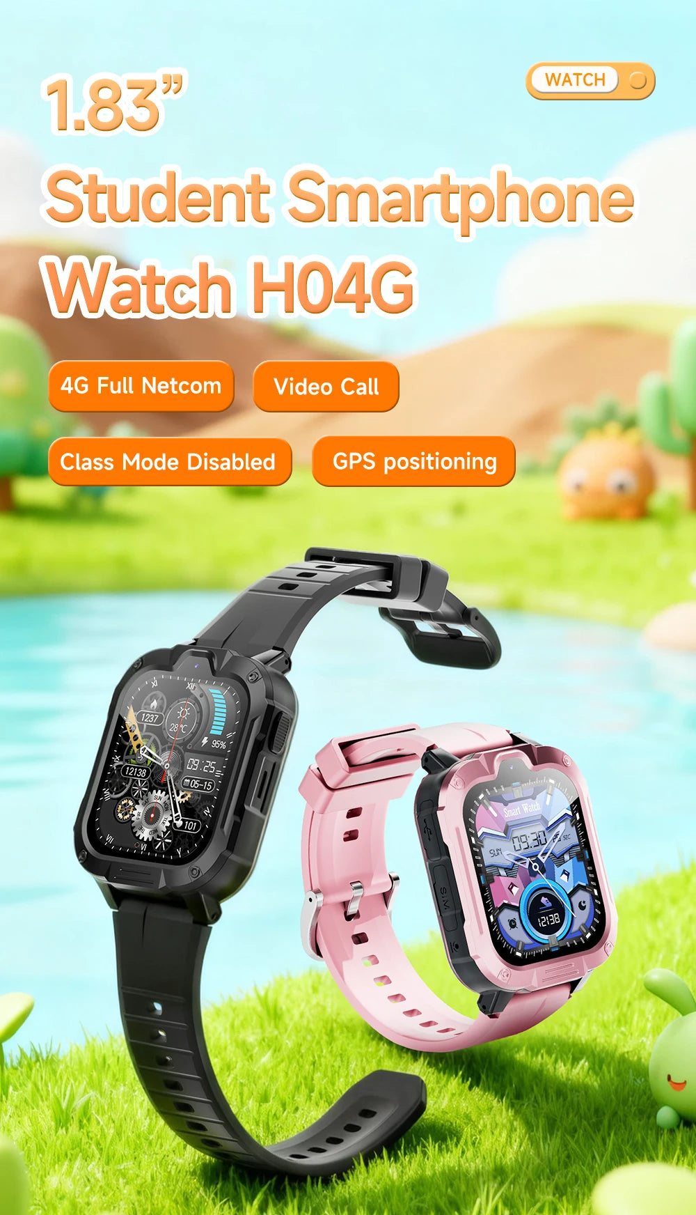 FIDI – Montre Connectée Enfant 4G GPS avec Vidéo-Appel & SOS
