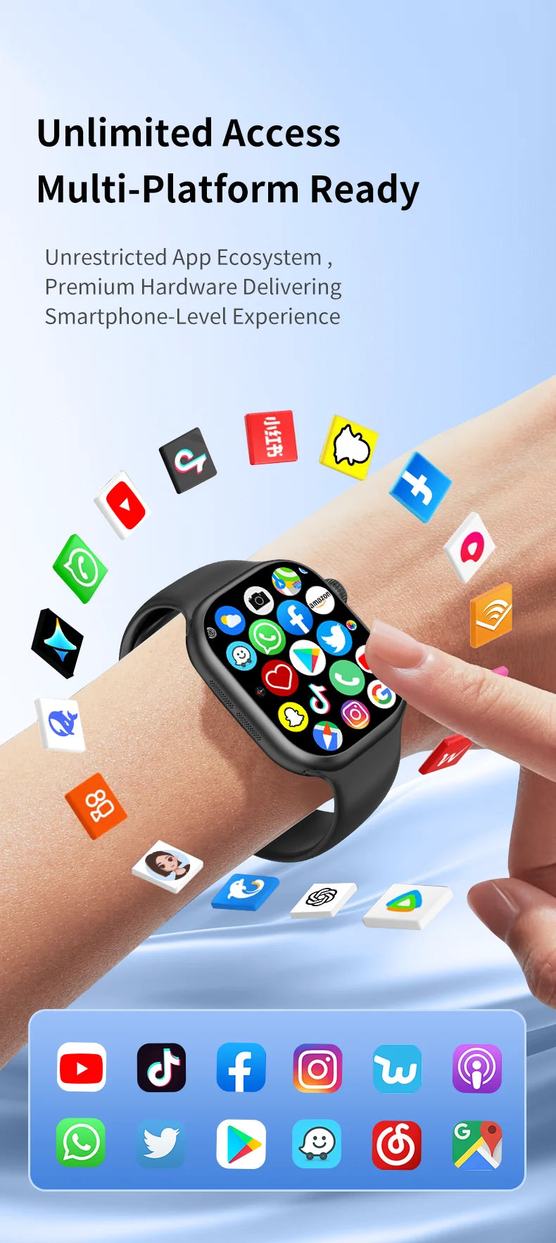 Zestbolt VP39 – Smartwatch 4G Android 12 avec Carte SIM & GPS