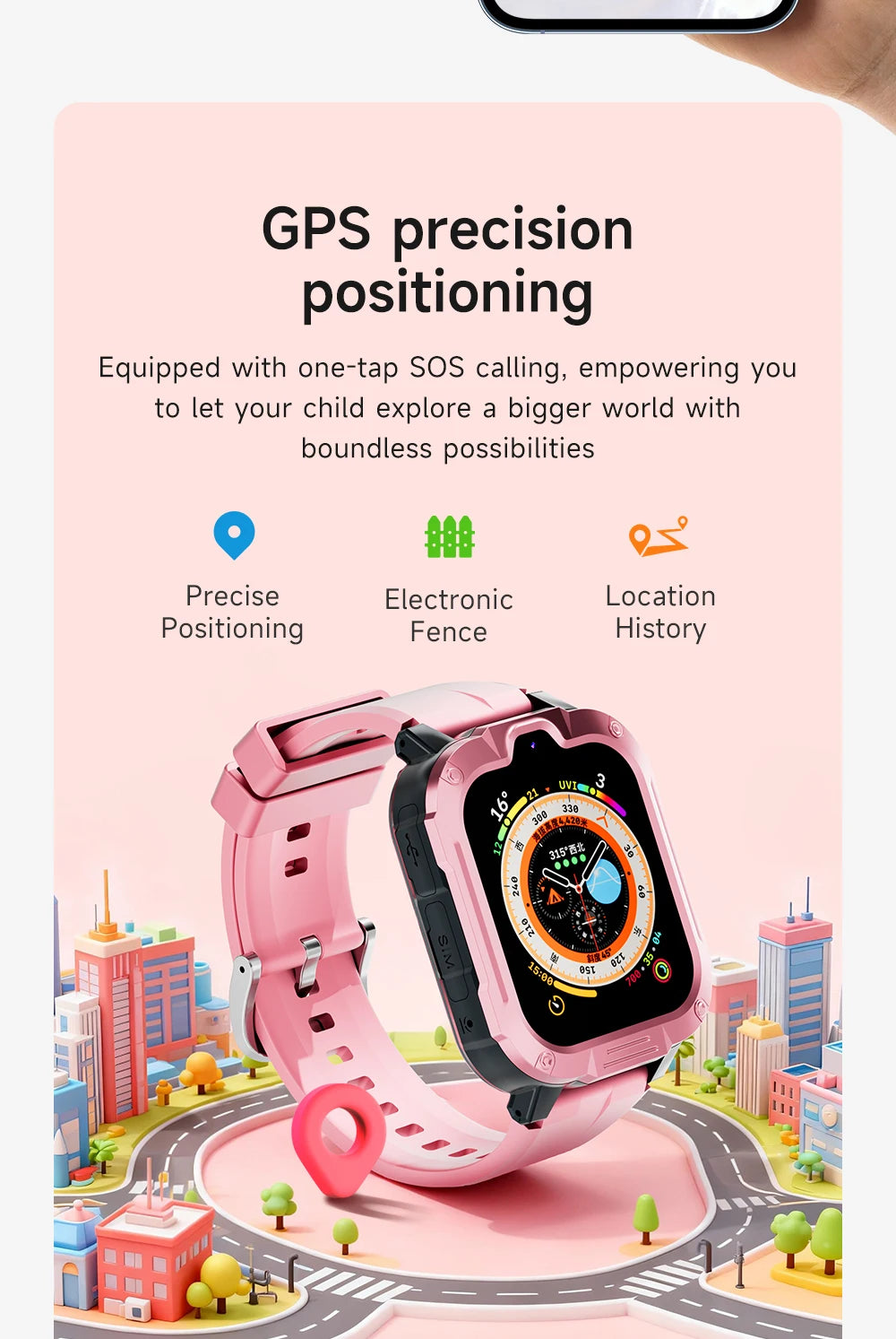 FIDI – Montre Connectée Enfant 4G GPS avec Vidéo-Appel & SOS