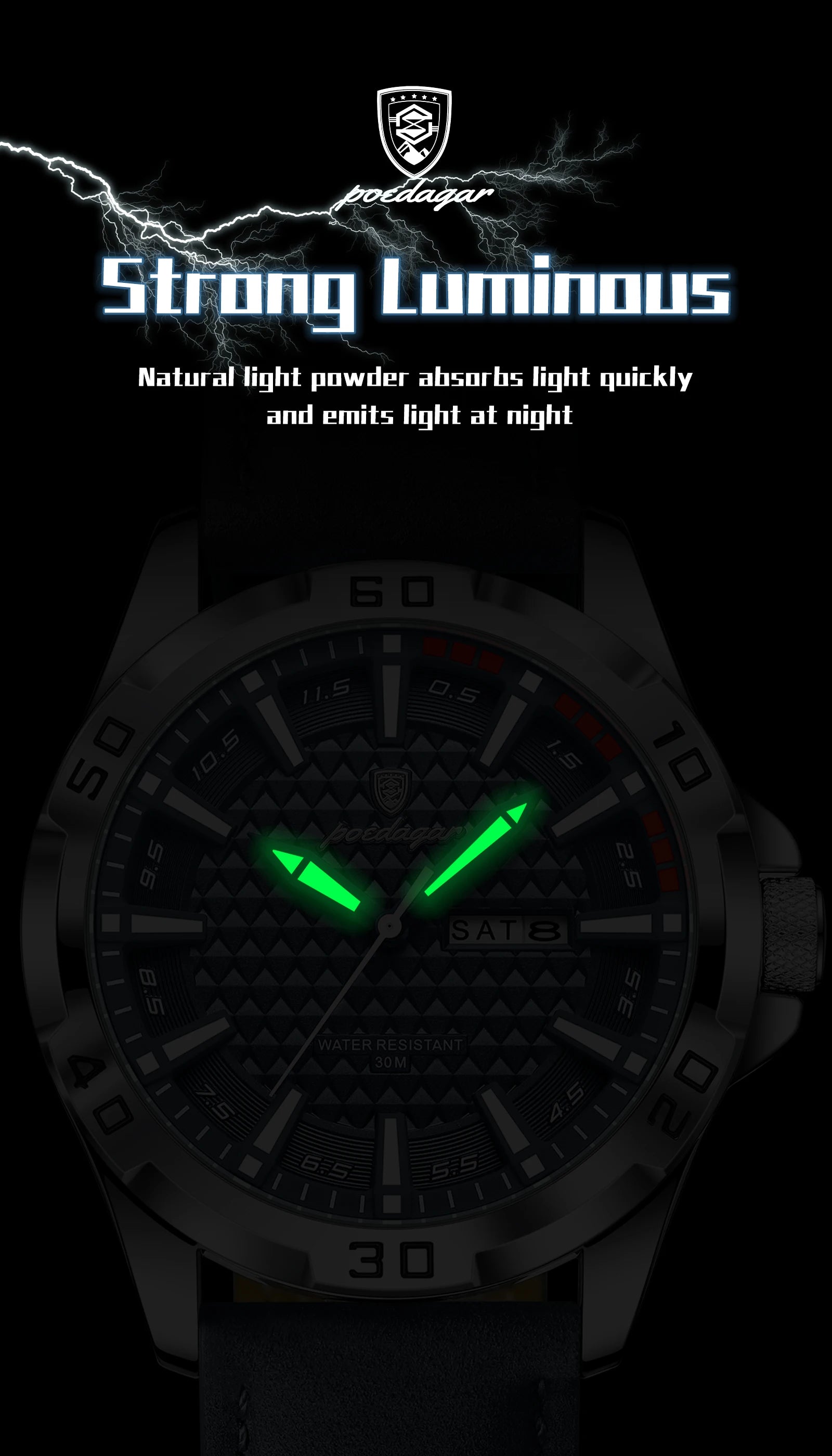 POEDAGAR Watch 895 – Timeless Elegance & Steel Robustness