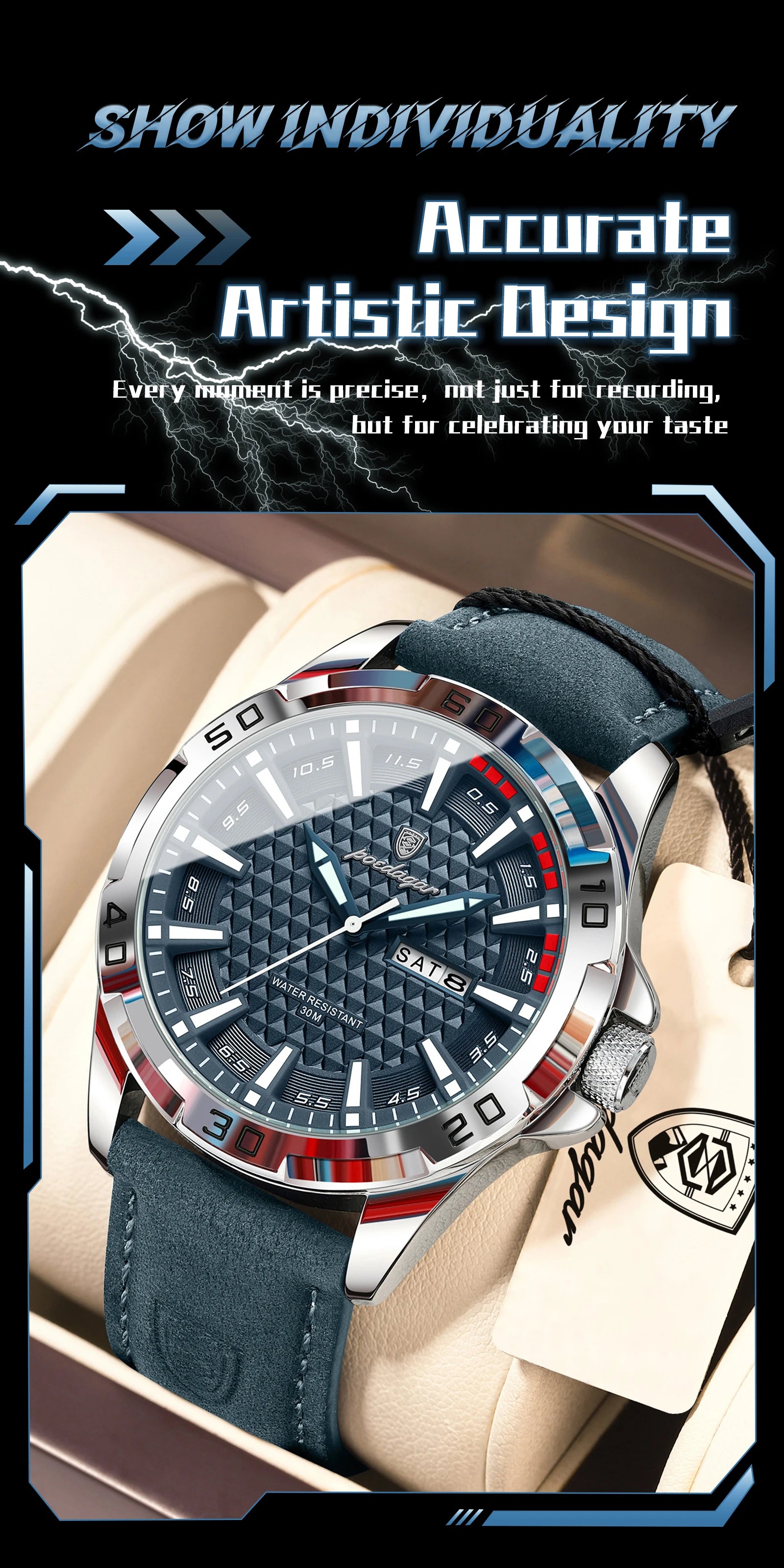 POEDAGAR Watch 895 – Timeless Elegance & Steel Robustness