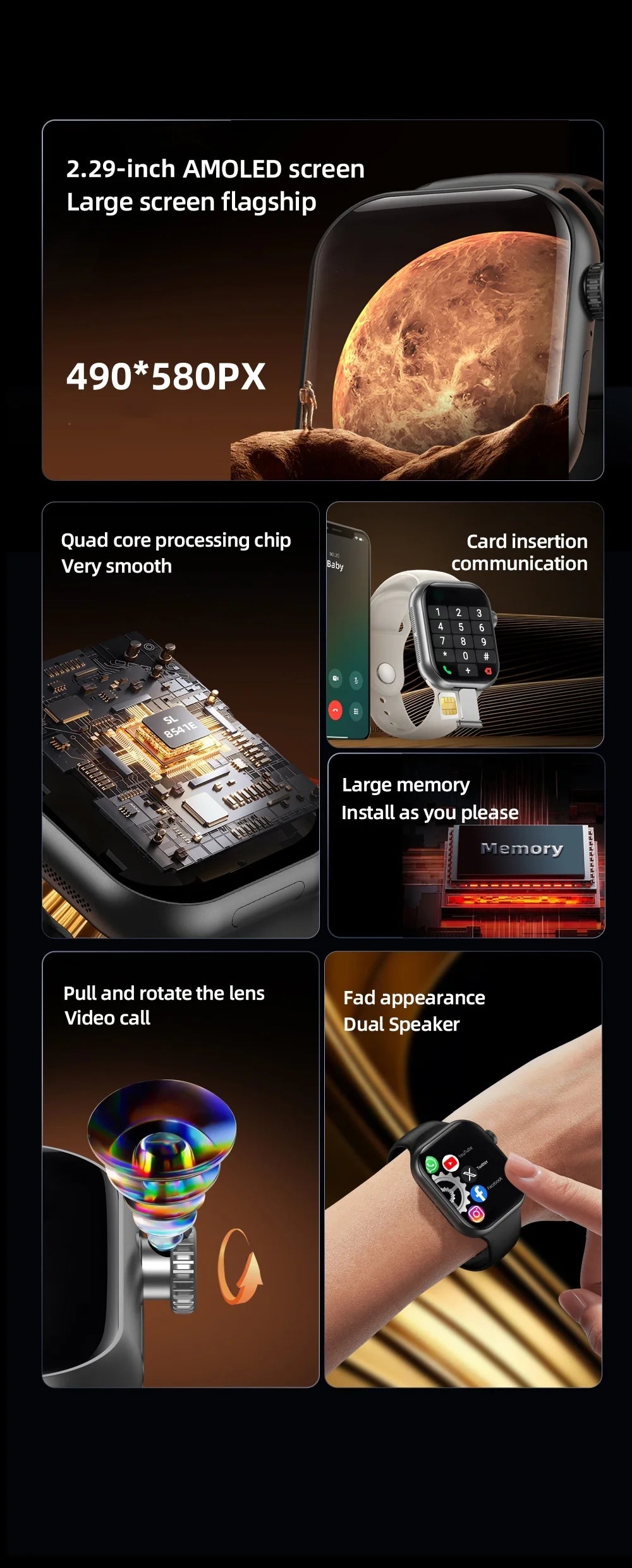Zestbolt VP39 – Smartwatch 4G Android 12 avec Carte SIM & GPS