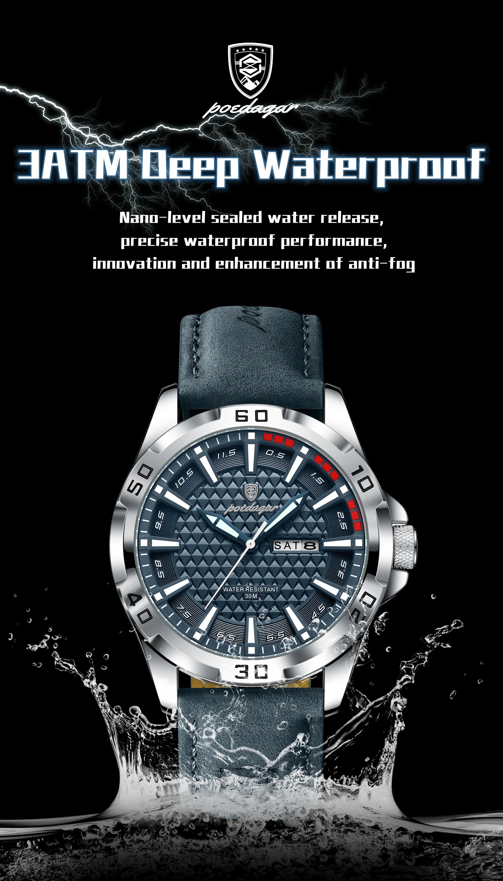 POEDAGAR Watch 895 – Timeless Elegance & Steel Robustness