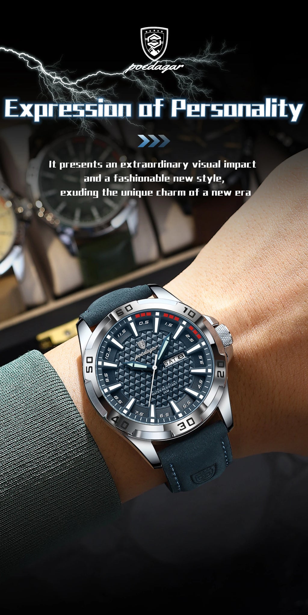 POEDAGAR Watch 895 – Timeless Elegance & Steel Robustness